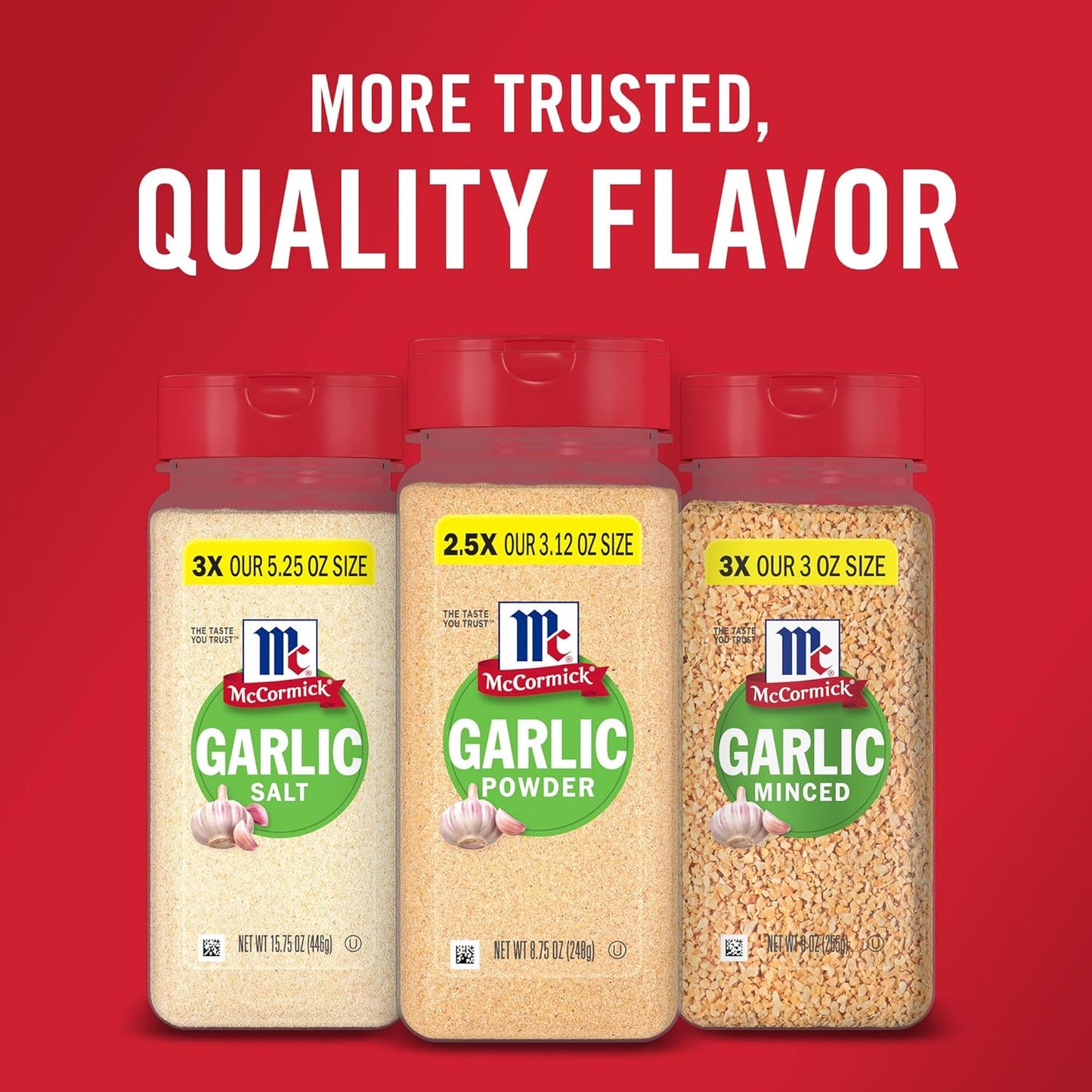 McCormick Garlic Powder – Non-GMO Seasoning for Wellness-Focused Family Meals, 8.75 oz