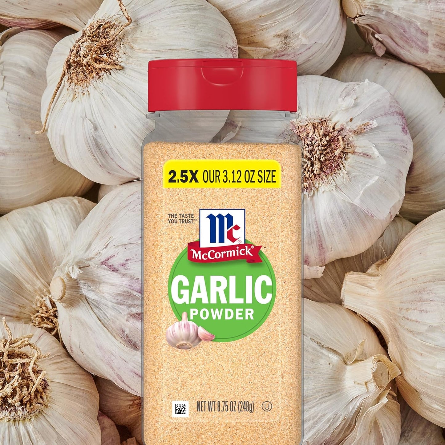 McCormick Garlic Powder – Non-GMO Seasoning for Wellness-Focused Family Meals, 8.75 oz