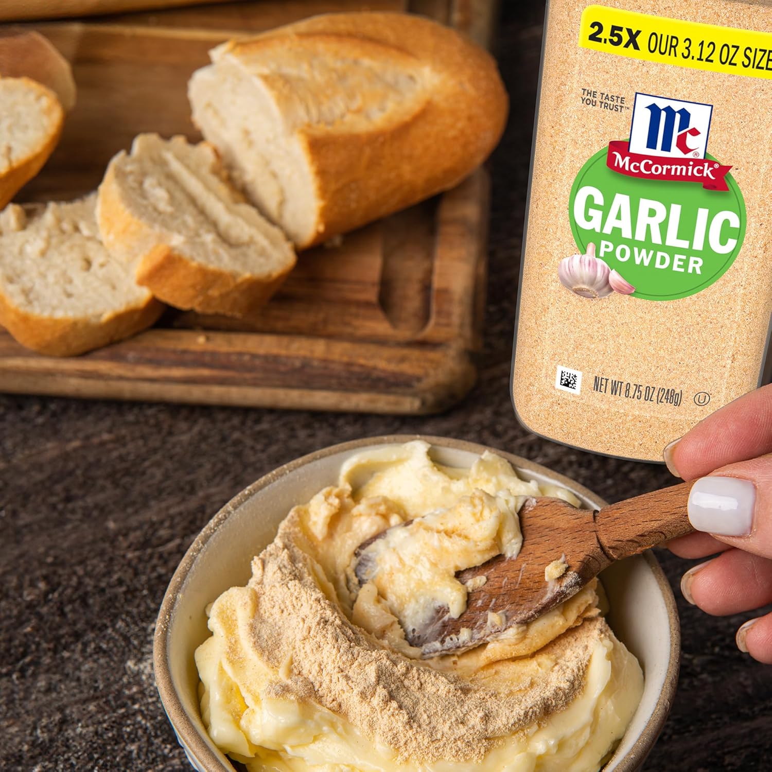 McCormick Garlic Powder – Non-GMO Seasoning for Wellness-Focused Family Meals, 8.75 oz