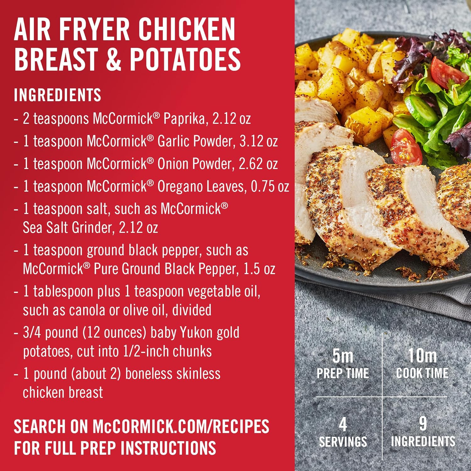 McCormick Garlic Powder – Non-GMO Seasoning for Wellness-Focused Family Meals, 8.75 oz
