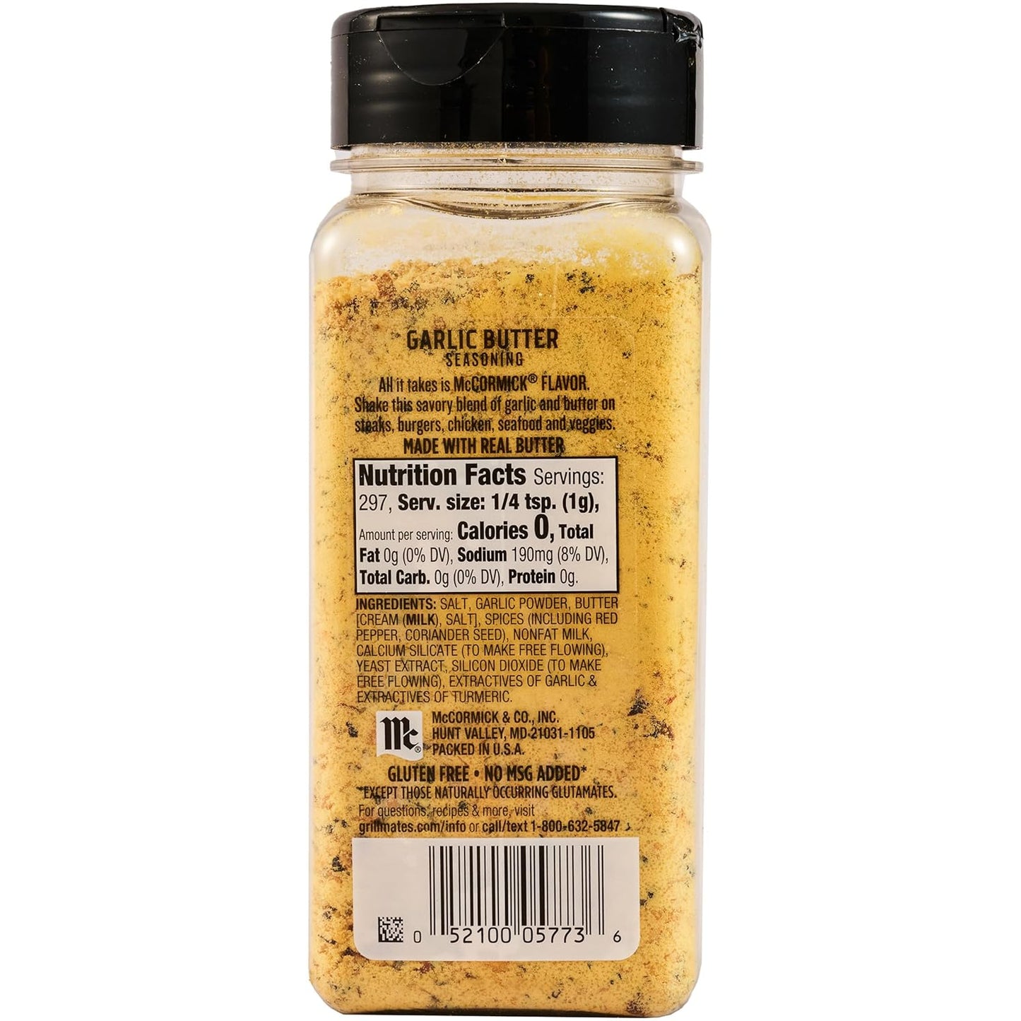 McCormick Grill Mates Garlic Butter Seasoning for Patio Parties, Camping Trips, and Open-Air Grilling