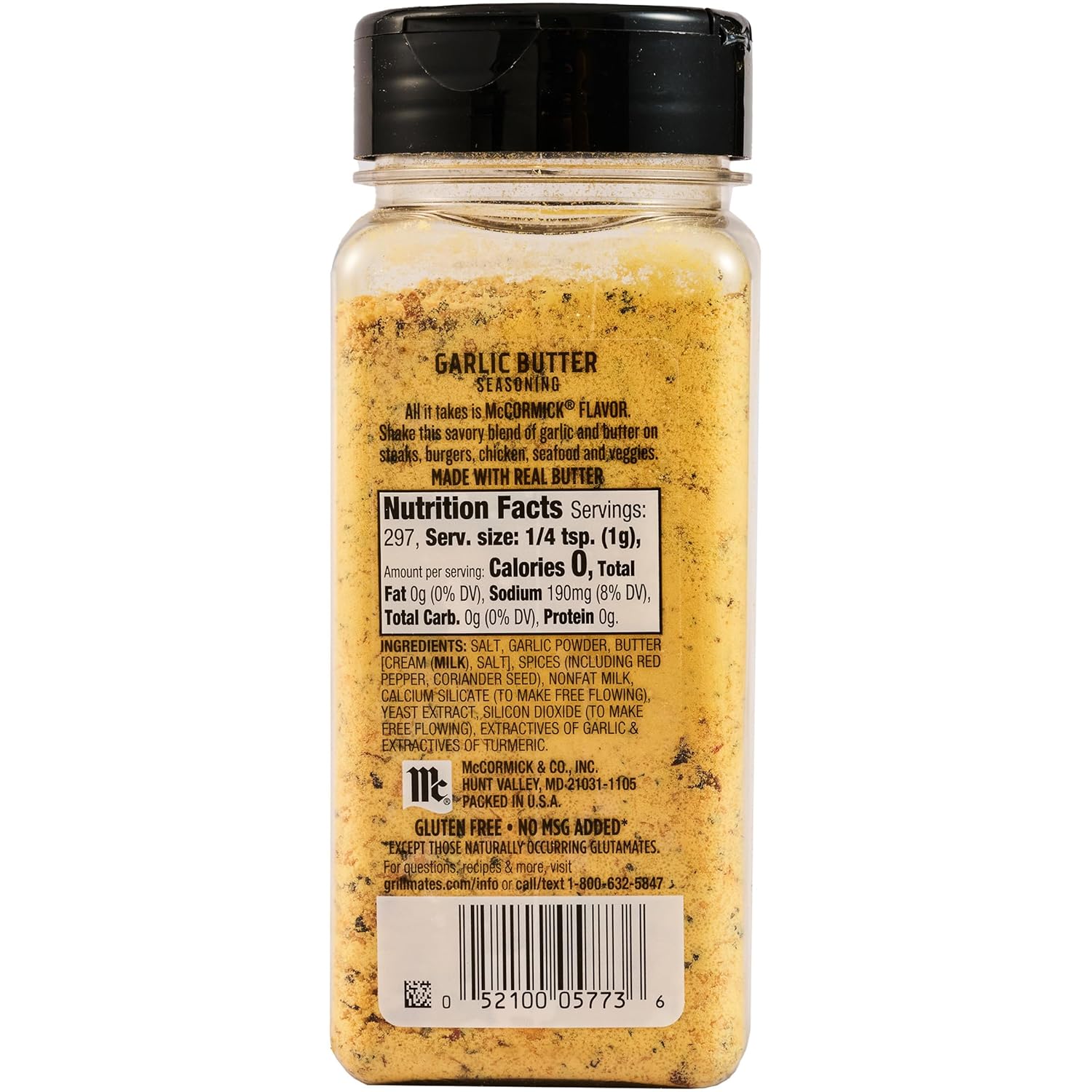 McCormick Grill Mates Garlic Butter Seasoning for Patio Parties, Camping Trips, and Open-Air Grilling