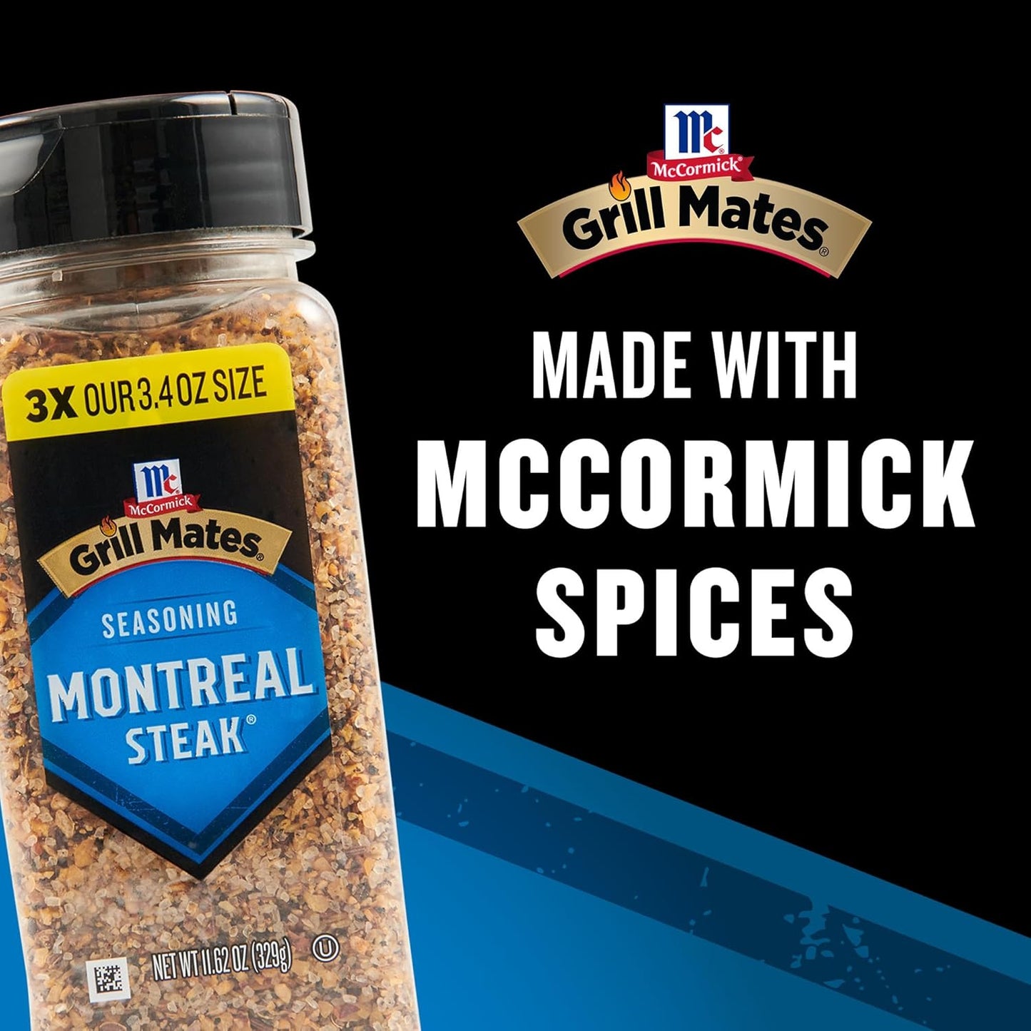 McCormick Grill Mates Montreal Steak Seasoning – Heavy-Duty Patio and Tailgate Shake for Open-Air Steak Grilling