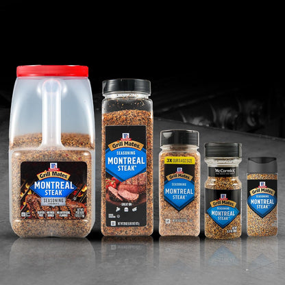 McCormick Grill Mates Montreal Steak Seasoning – Heavy-Duty Patio and Tailgate Shake for Open-Air Steak Grilling