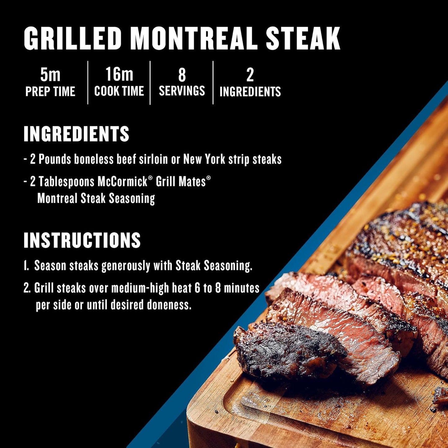 McCormick Grill Mates Montreal Steak Seasoning – Heavy-Duty Patio and Tailgate Shake for Open-Air Steak Grilling