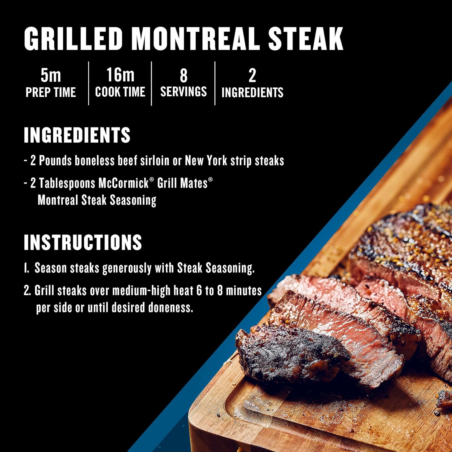 McCormick Grill Mates Montreal Steak Seasoning – Heavy-Duty Patio and Tailgate Shake for Open-Air Steak Grilling