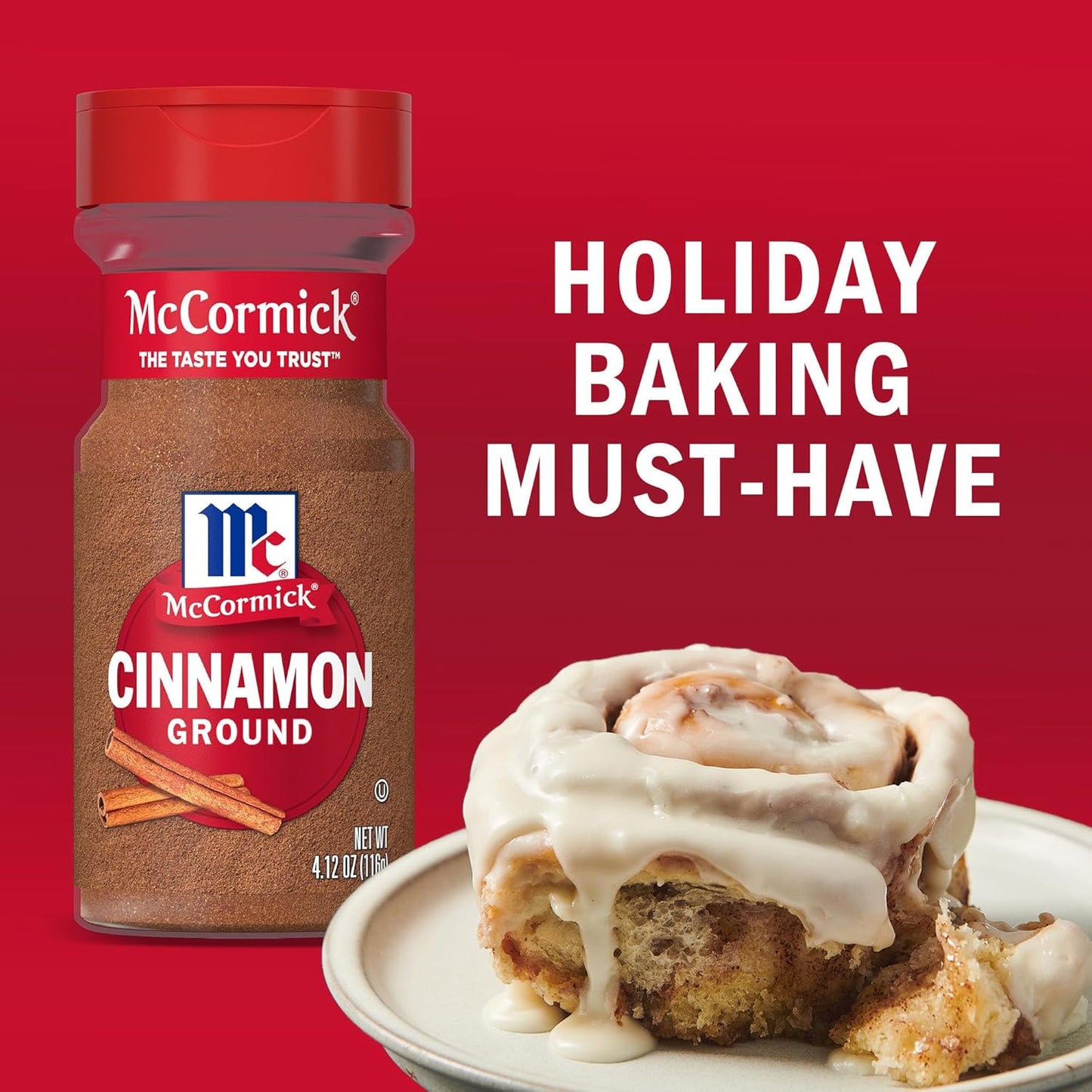 McCormick Ground Cinnamon, 18 oz – Clean-Label Pantry Staple for Mindful Home Cooking