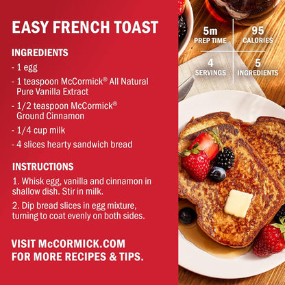 McCormick Ground Cinnamon, 18 oz – Clean-Label Pantry Staple for Mindful Home Cooking