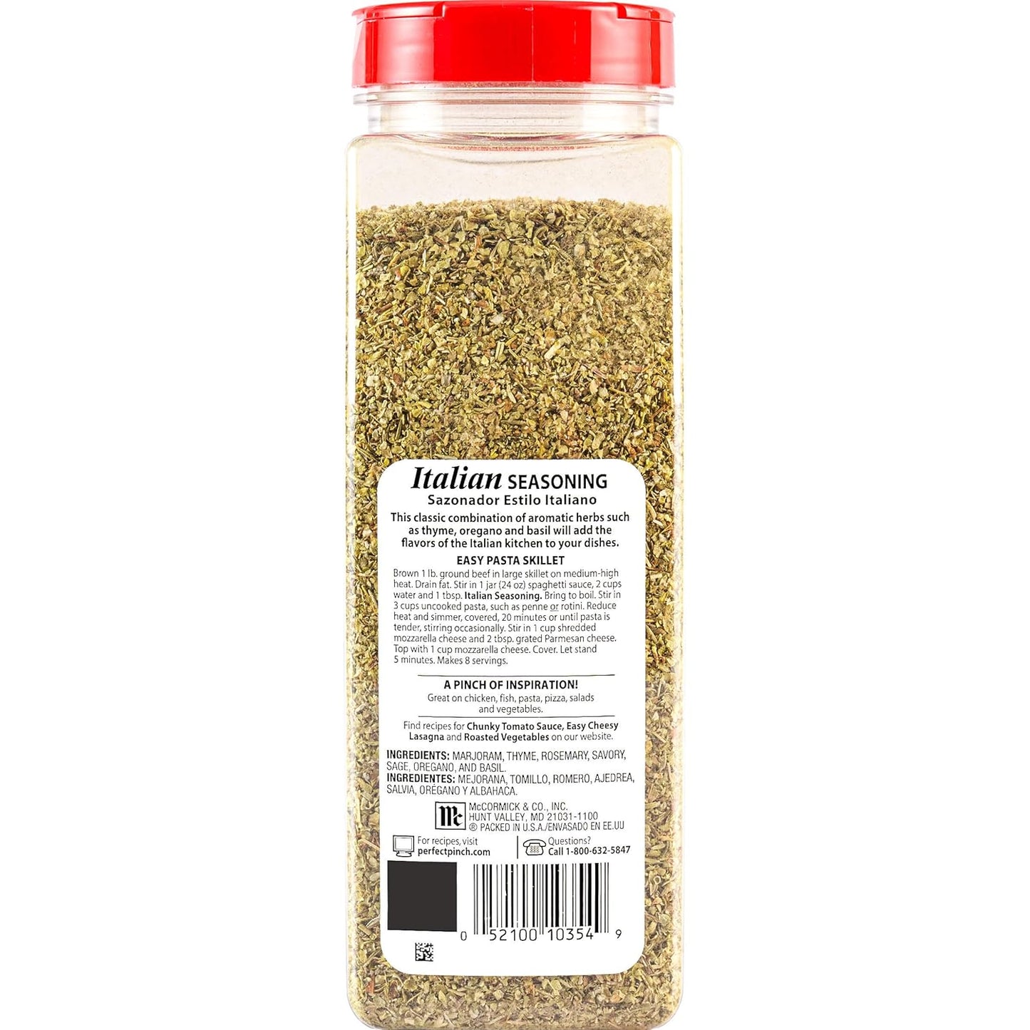 McCormick Italian Seasoning – Clean Pantry Essential for Guilt-Free Wellness Cooking, 6.25 oz All-Natural Herb Blend