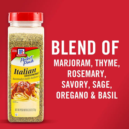 McCormick Italian Seasoning – Clean Pantry Essential for Guilt-Free Wellness Cooking, 6.25 oz All-Natural Herb Blend