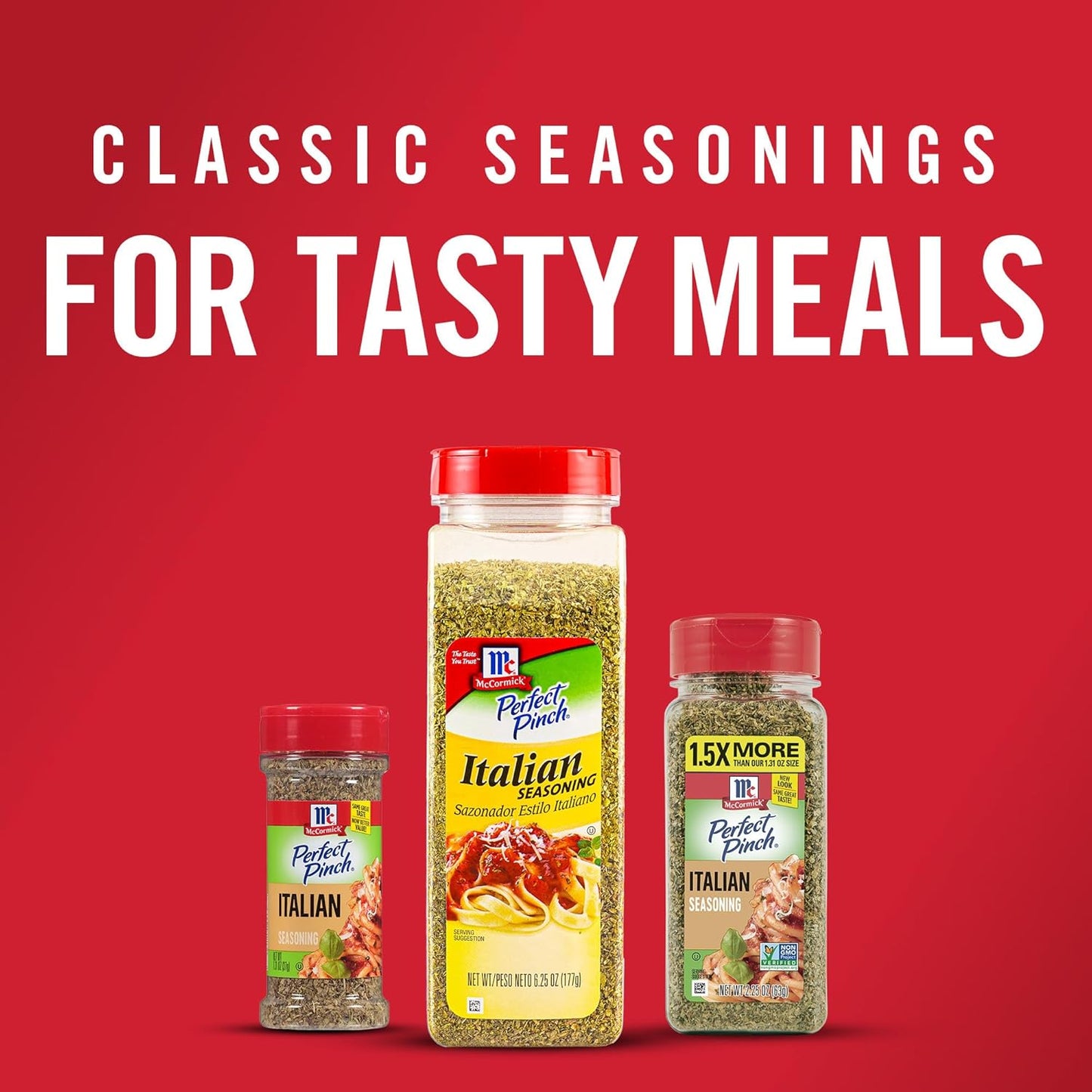 McCormick Italian Seasoning – Clean Pantry Essential for Guilt-Free Wellness Cooking, 6.25 oz All-Natural Herb Blend
