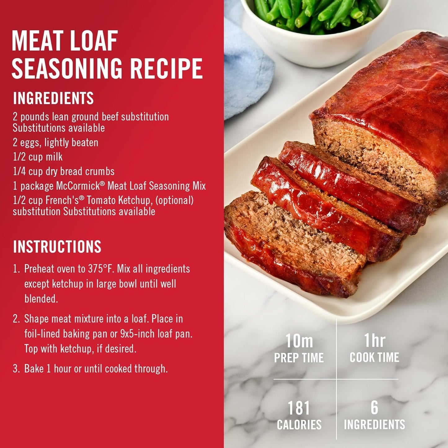 McCormick Meat Loaf Seasoning Mix – Pantry Staple for Fast Family Meal Prep After Work