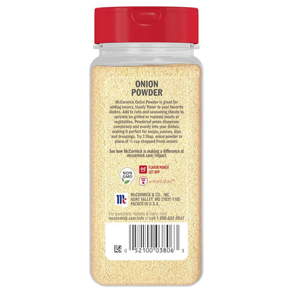 McCormick Onion Powder 7.62 oz – Bulk Pantry Seasoning for Meal Prep Sunday