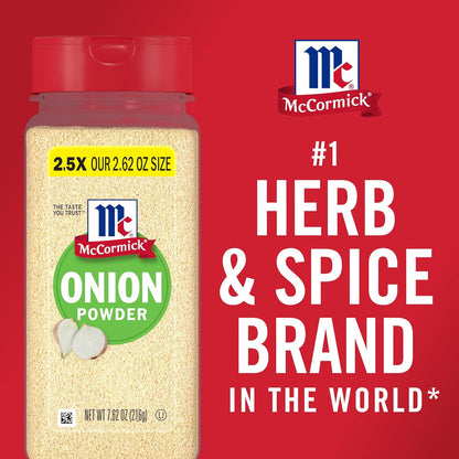 McCormick Onion Powder 7.62 oz – Bulk Pantry Seasoning for Meal Prep Sunday