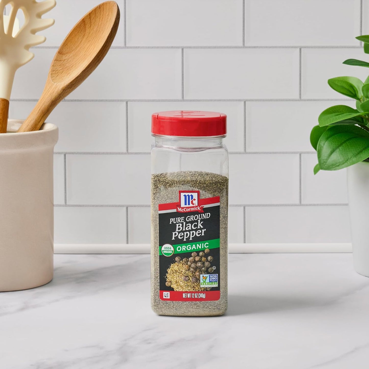 McCormick Organic Black Pepper – Thoughtful Housewarming Gift for Home Cooks, 12 oz Bottle