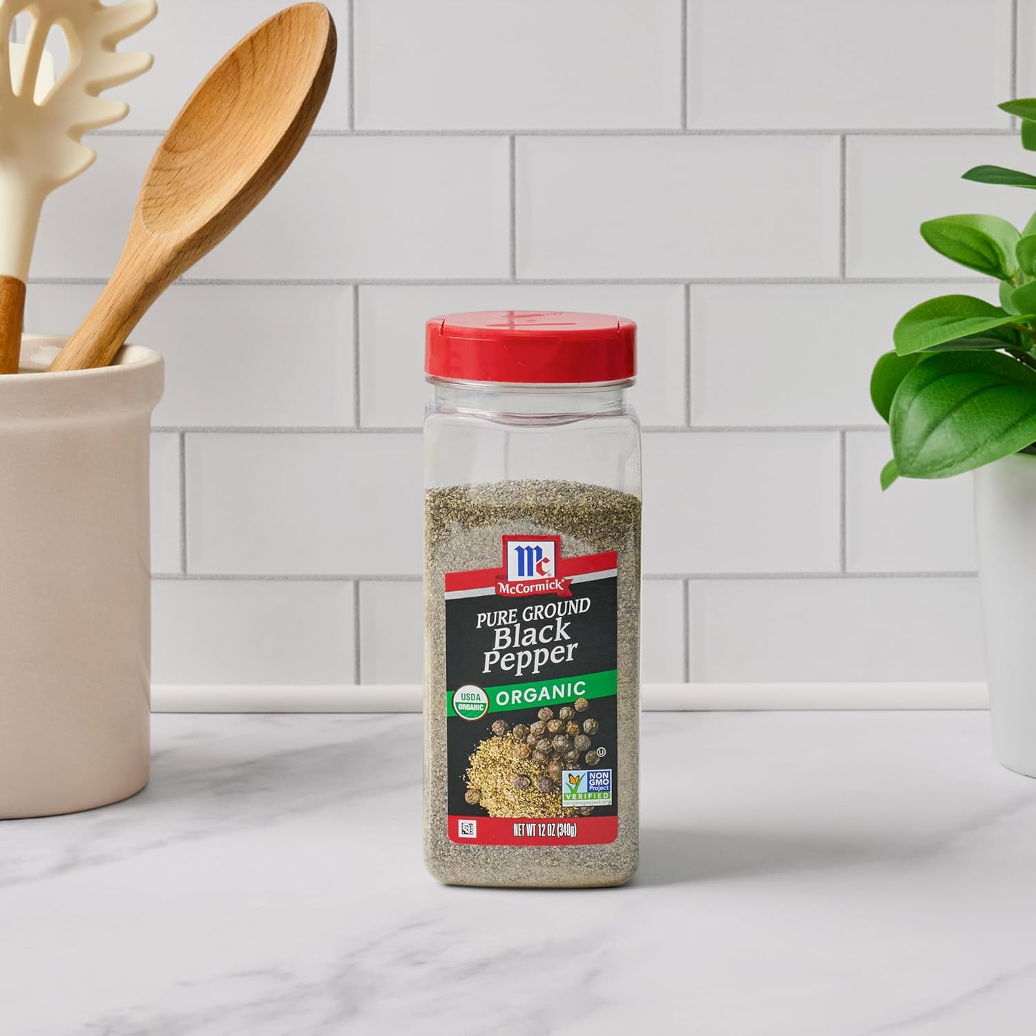McCormick Organic Black Pepper – Thoughtful Housewarming Gift for Home Cooks, 12 oz Bottle