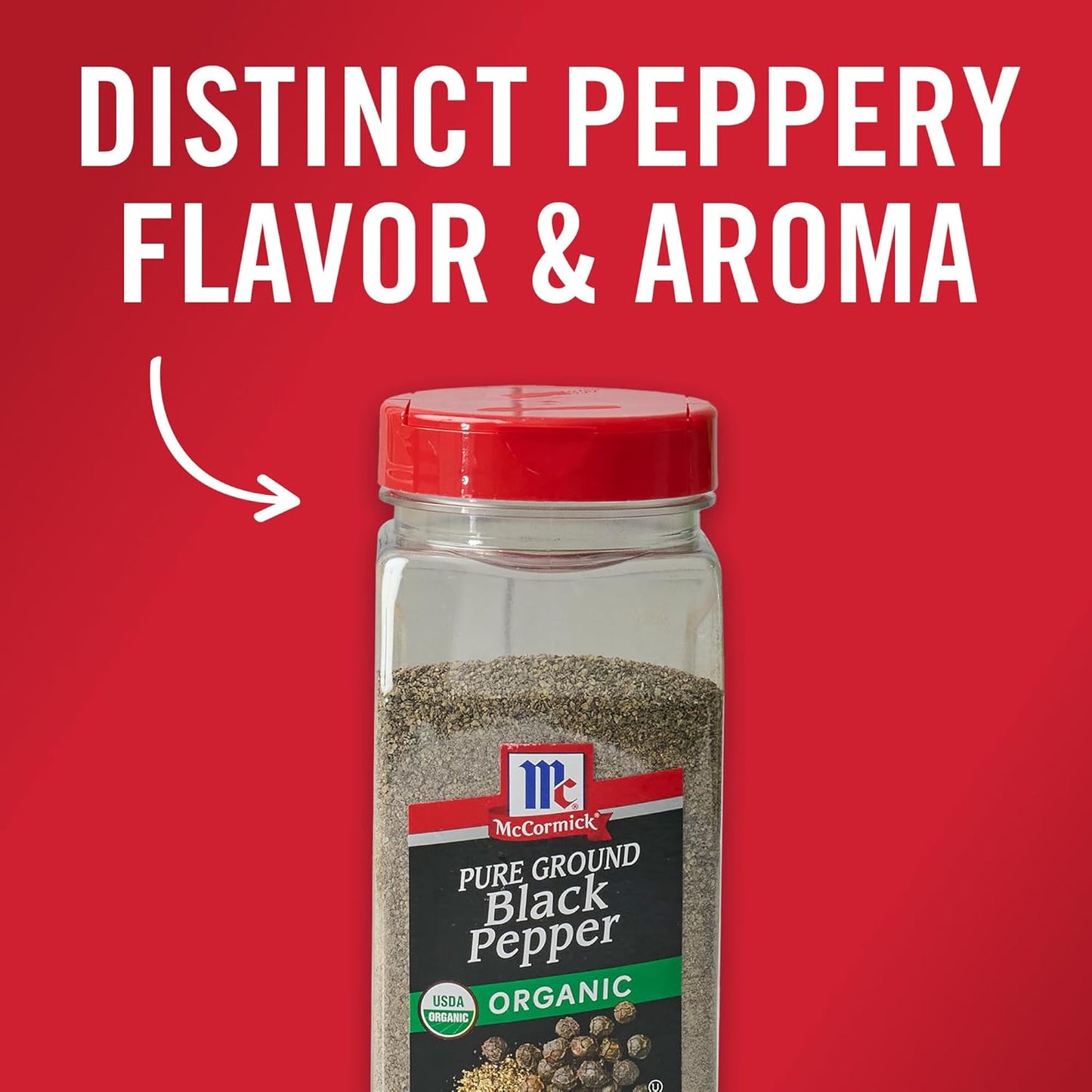 McCormick Organic Black Pepper – Thoughtful Housewarming Gift for Home Cooks, 12 oz Bottle