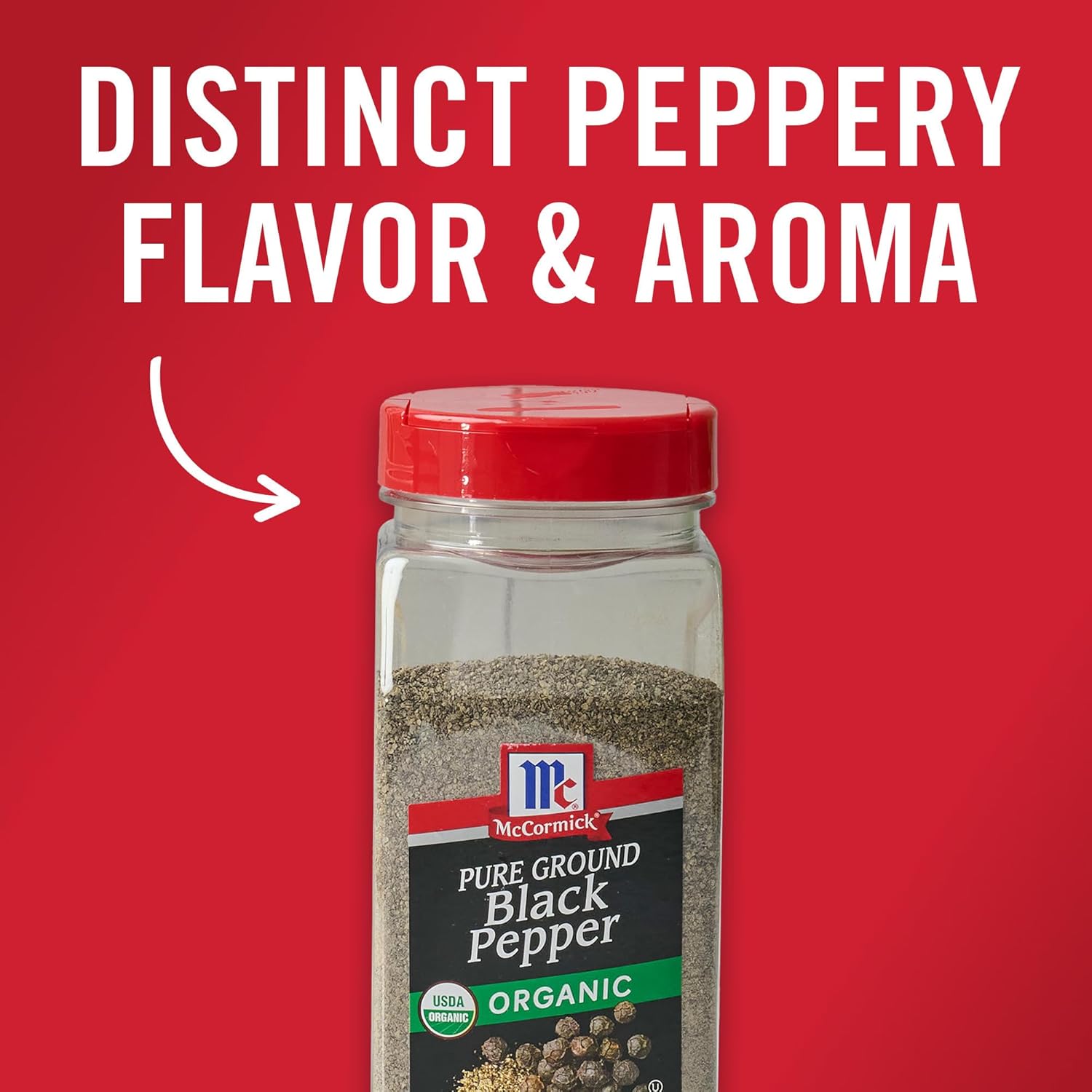 McCormick Organic Black Pepper – Thoughtful Housewarming Gift for Home Cooks, 12 oz Bottle