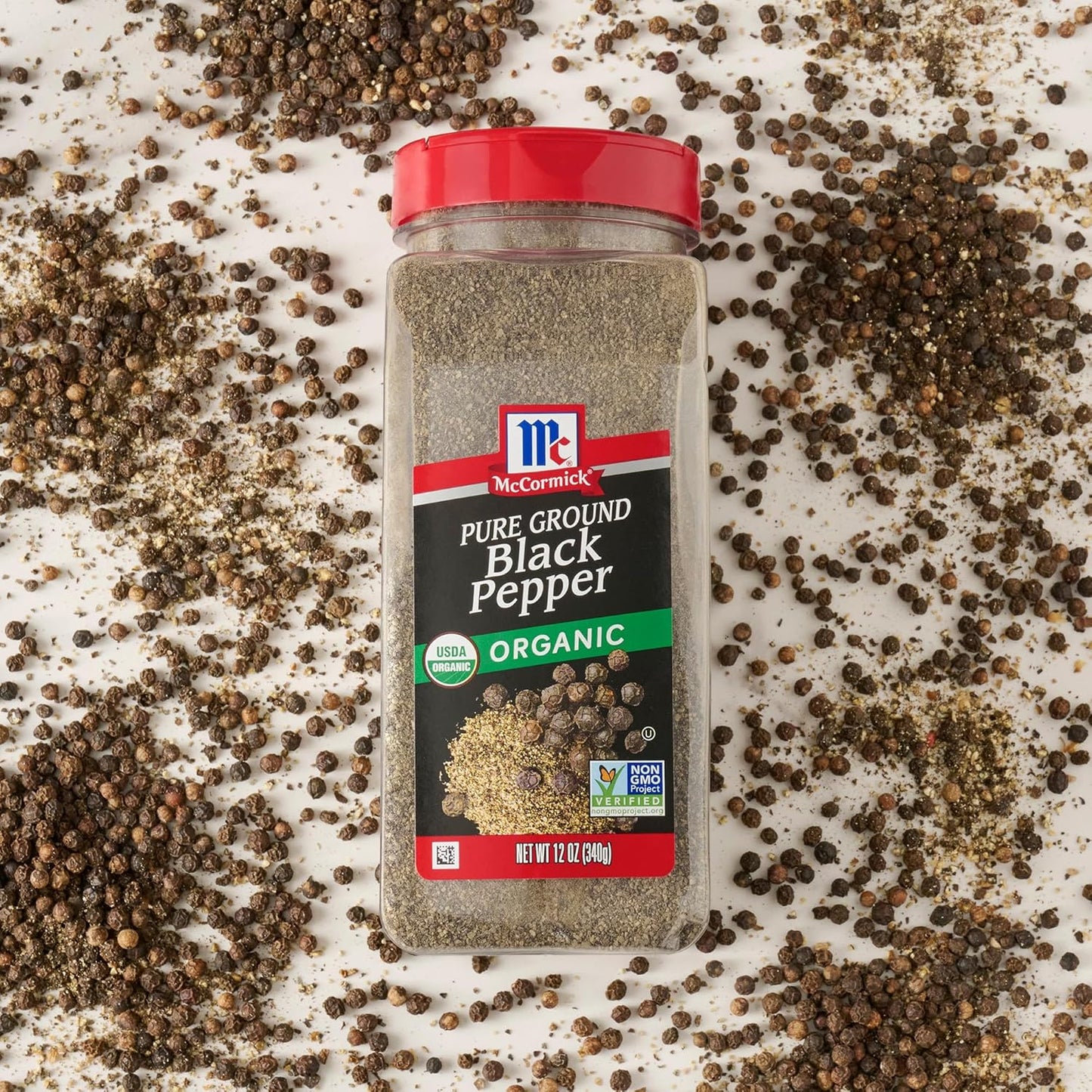 McCormick Organic Black Pepper – Thoughtful Housewarming Gift for Home Cooks, 12 oz Bottle