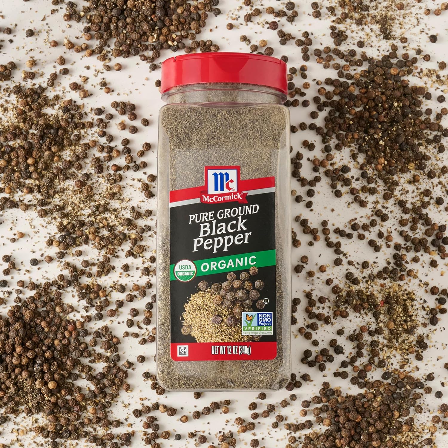McCormick Organic Black Pepper – Thoughtful Housewarming Gift for Home Cooks, 12 oz Bottle