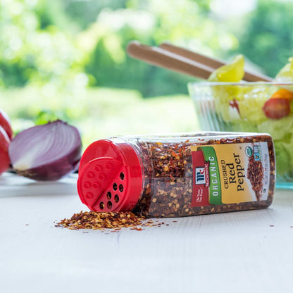 McCormick Organic Crushed Red Pepper 7.75 oz – Clean-Heat Finish for Wholesome Home Cooking