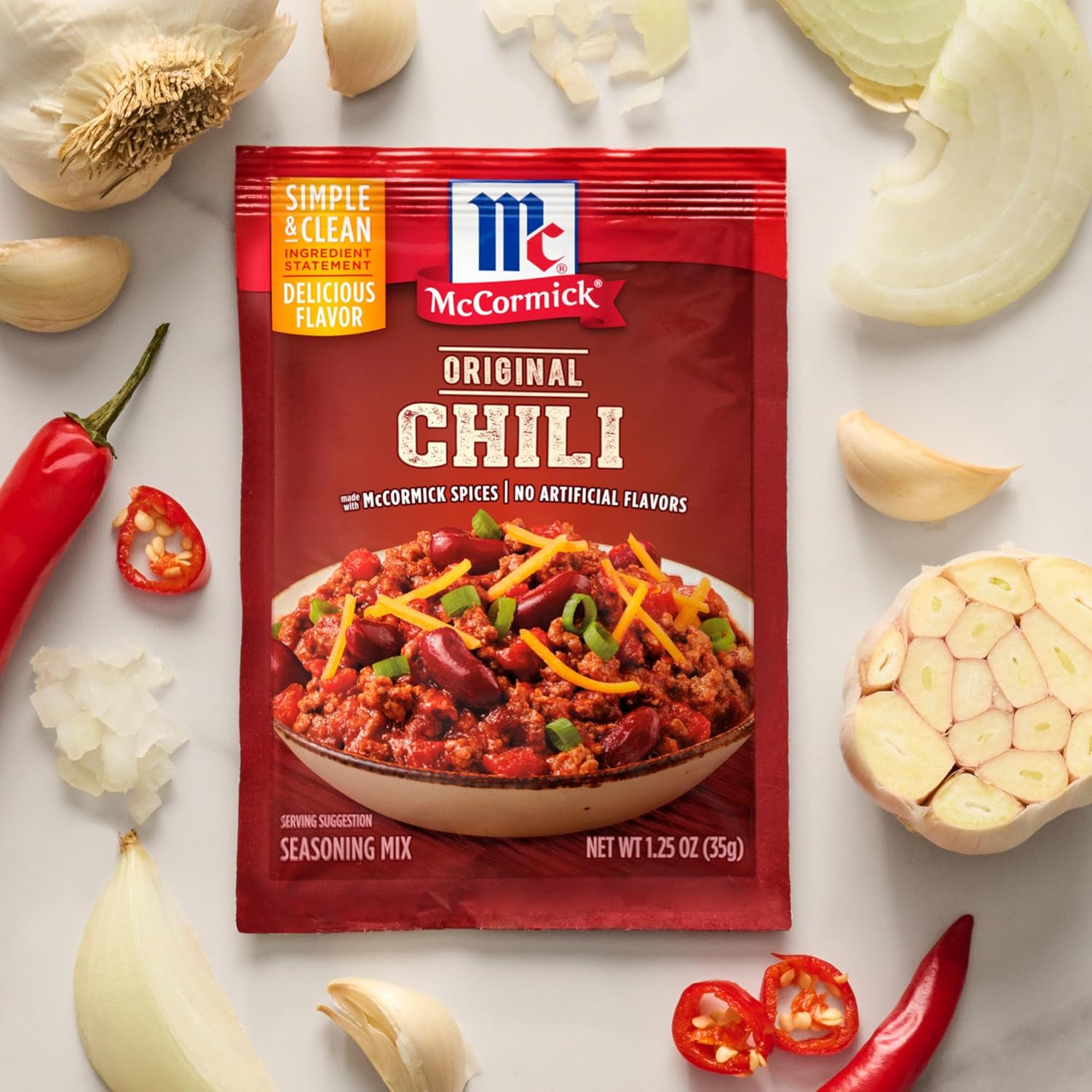 McCormick Original Chili Seasoning Mix for Vegetarian Bean Chili, No MSG Clean Label