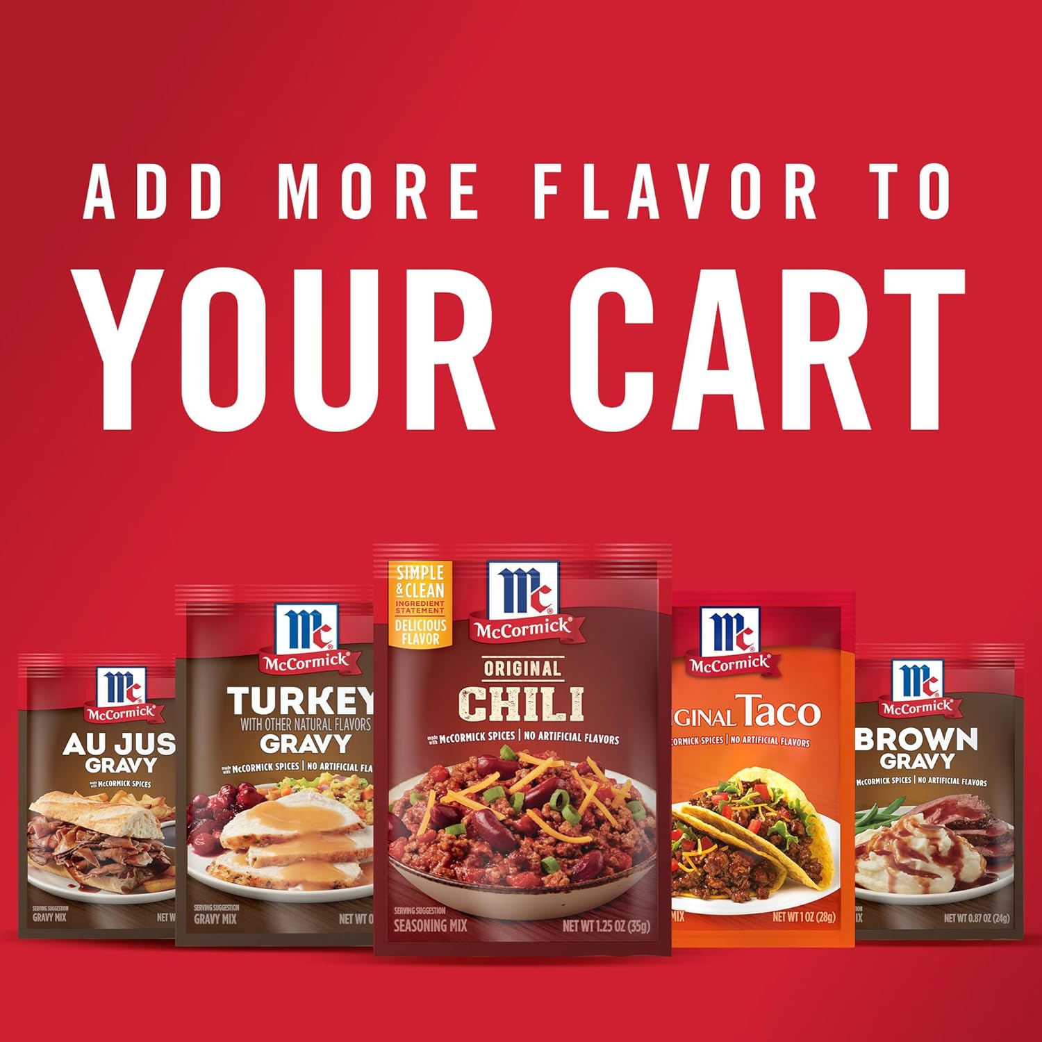 McCormick Original Chili Seasoning Mix for Vegetarian Bean Chili, No MSG Clean Label