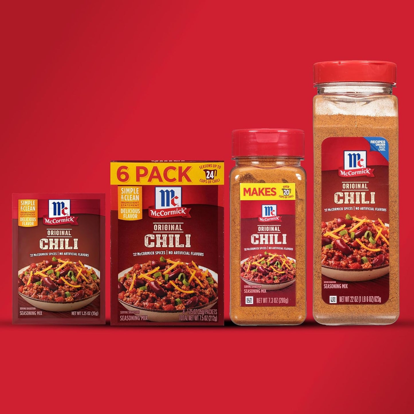 McCormick Original Chili Seasoning Mix for Vegetarian Bean Chili, No MSG Clean Label