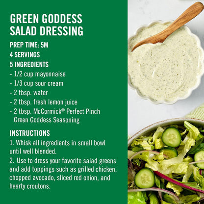McCormick Perfect Pinch Green Goddess – Clean-Label Herb Blend for Nourishing Self-Care Meals at Home