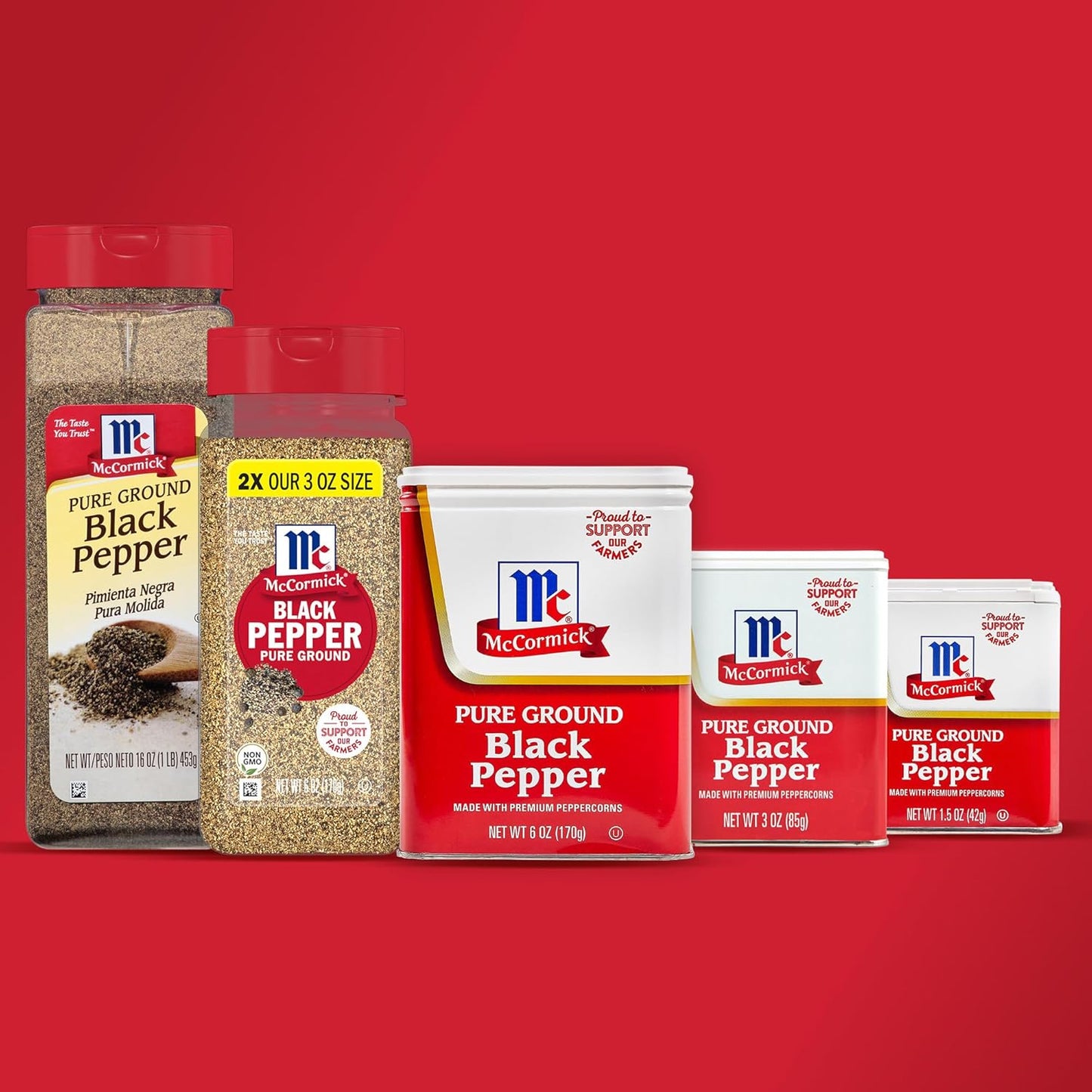 McCormick Pure Ground Black Pepper 6 oz – Non-GMO Seasoning for Wellness-Focused Meal Prep