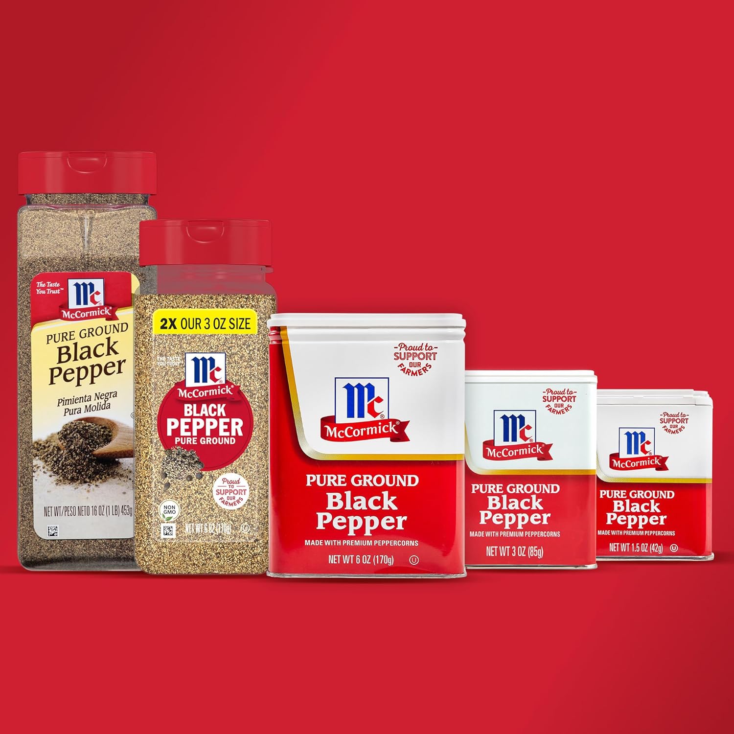 McCormick Pure Ground Black Pepper 6 oz – Non-GMO Seasoning for Wellness-Focused Meal Prep