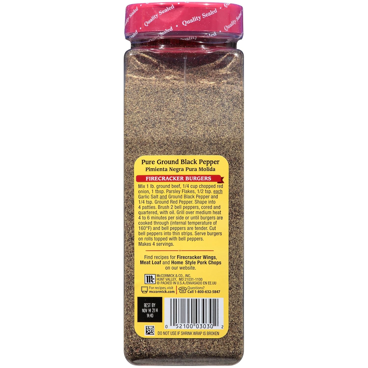 McCormick Pure Ground Black Pepper – High-Volume 6-Pack for Meal Prep Pros, Weekly Cooking Efficiency