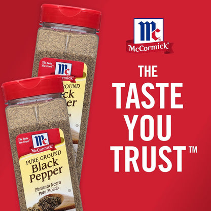 McCormick Pure Ground Black Pepper – High-Volume 6-Pack for Meal Prep Pros, Weekly Cooking Efficiency