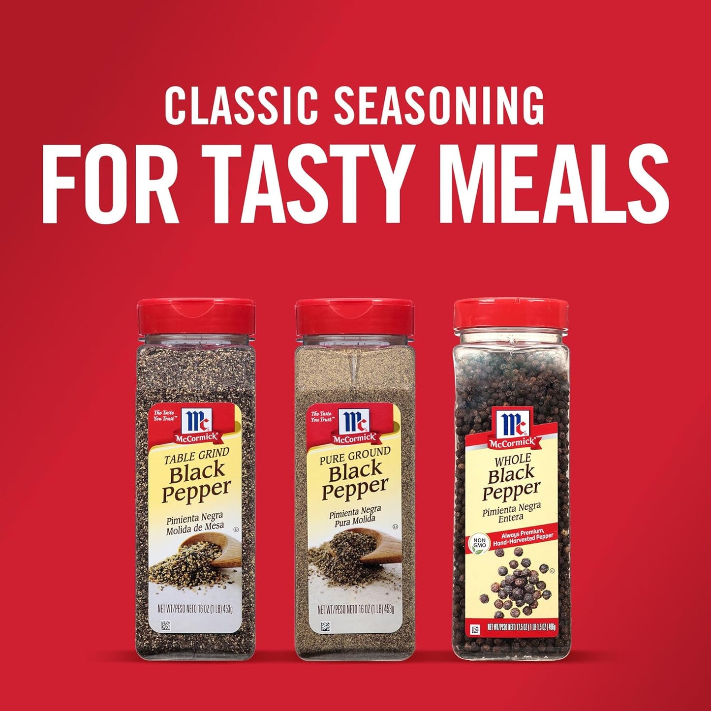 McCormick Pure Ground Black Pepper – High-Volume 6-Pack for Meal Prep Pros, Weekly Cooking Efficiency