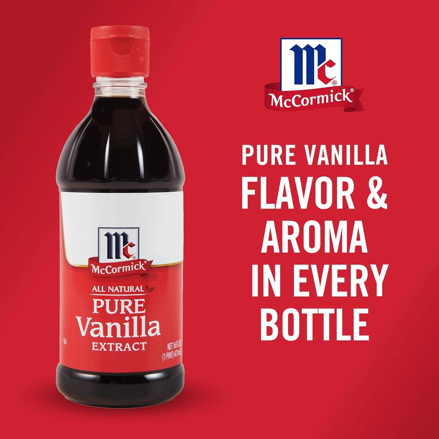 McCormick Pure Madagascar Vanilla Extract for Gifting to Bakers, Elegant Gluten Free Flavoring for Holiday and Birthday Gifts