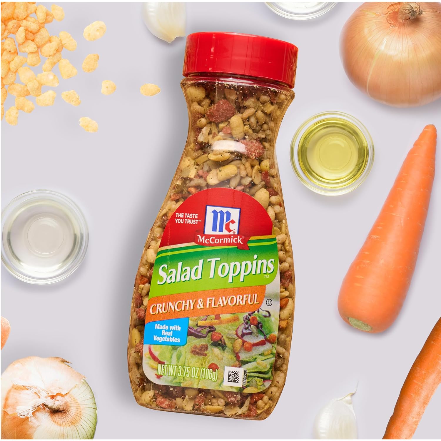 McCormick Salad Toppins Crunchy & Flavorful for Work Lunch Prep, Easy Sprinkle Topping for Desk-Friendly Salads