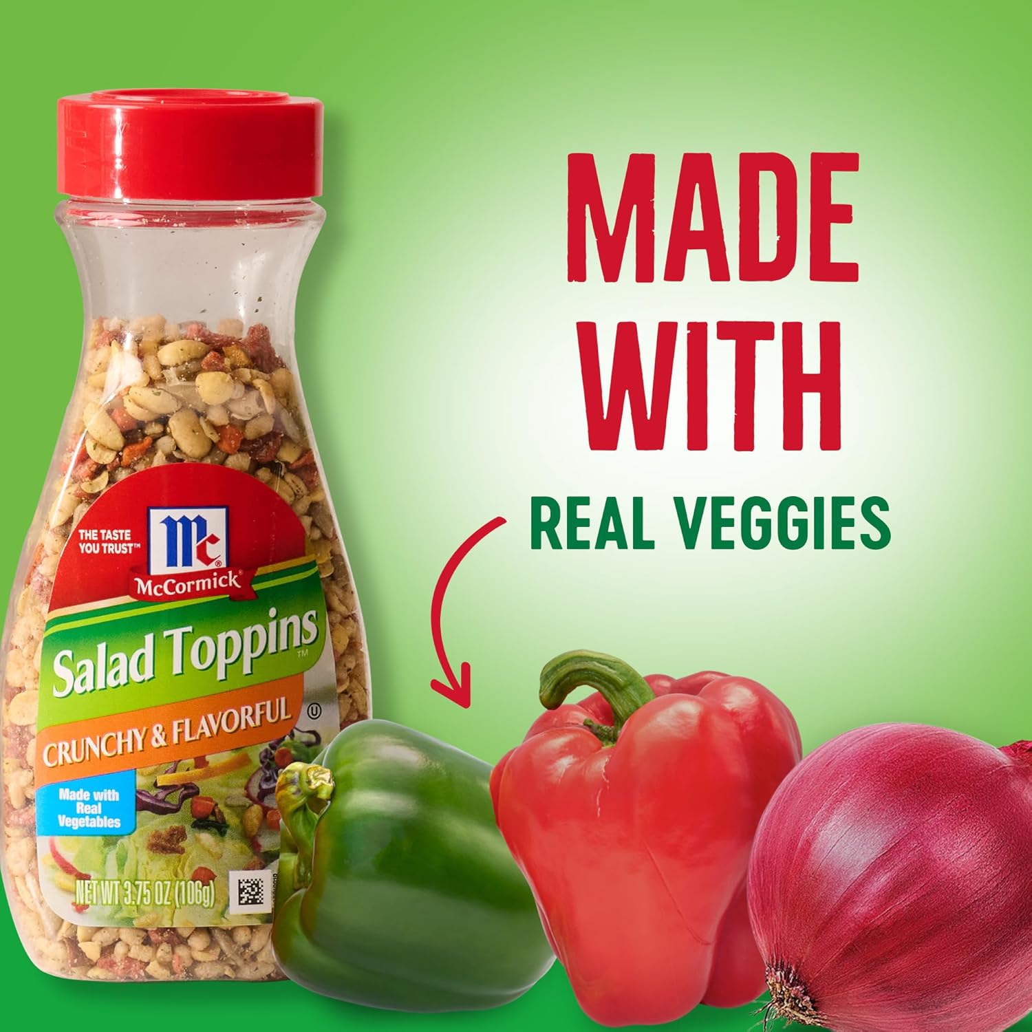 McCormick Salad Toppins Crunchy & Flavorful for Work Lunch Prep, Easy Sprinkle Topping for Desk-Friendly Salads