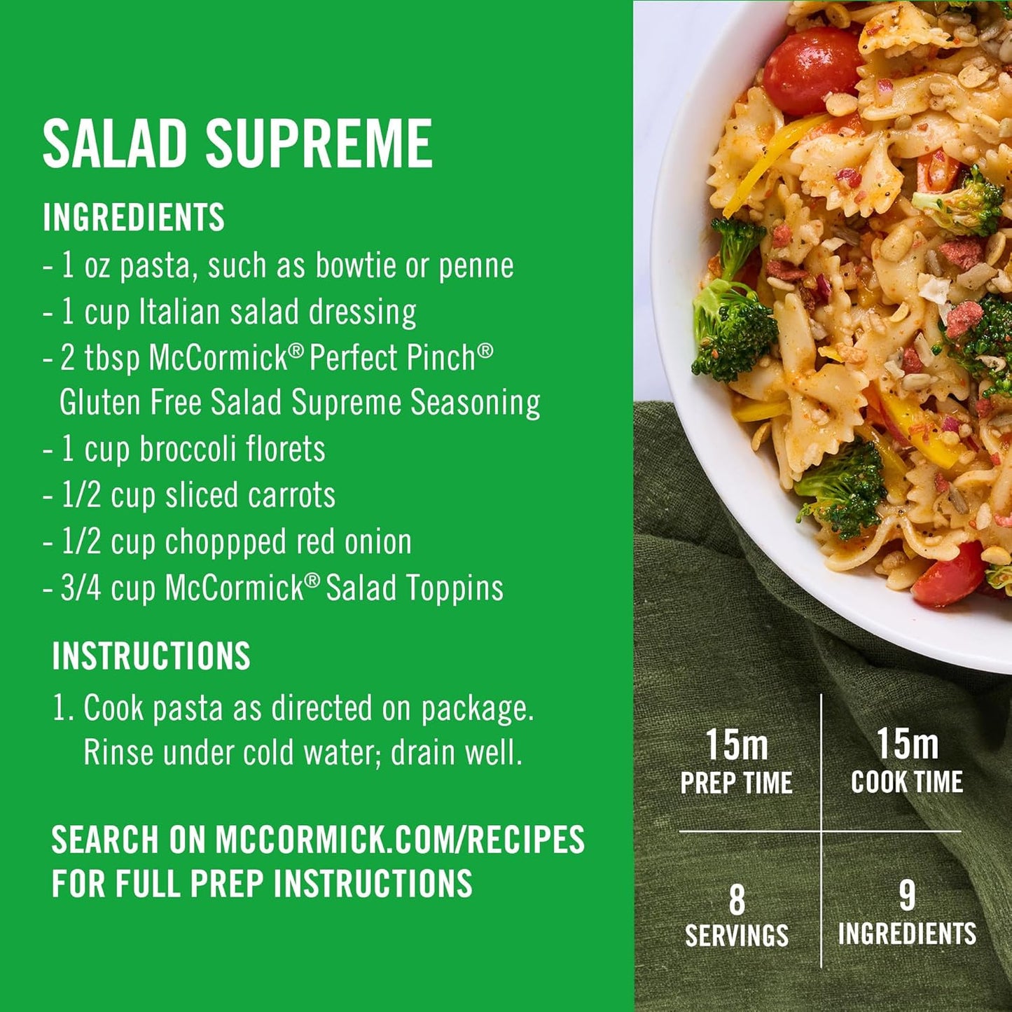 McCormick Salad Toppins Crunchy & Flavorful for Work Lunch Prep, Easy Sprinkle Topping for Desk-Friendly Salads