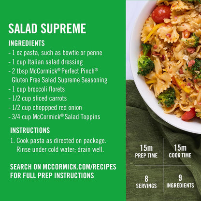 McCormick Salad Toppins Crunchy & Flavorful for Work Lunch Prep, Easy Sprinkle Topping for Desk-Friendly Salads