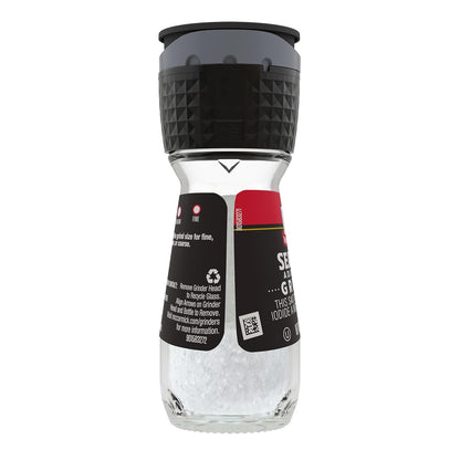 McCormick Sea Salt Grinder – Elegant Glass Grinder for Kitchen Counter Styling and Table Use