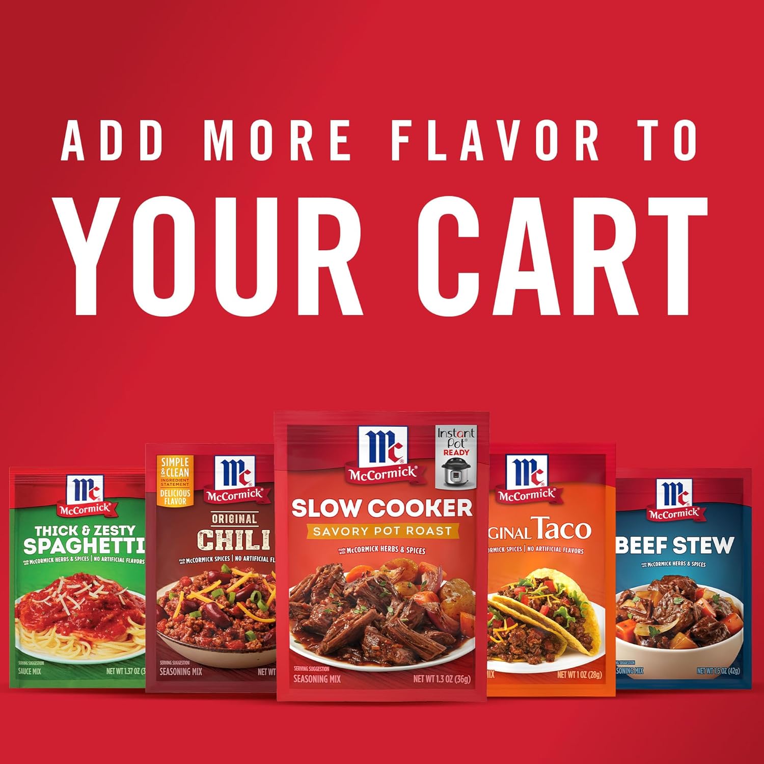 McCormick Slow Cooker Savory Pot Roast Seasoning Mix Pack of 4 – Thoughtful Housewarming and Hostess Gift