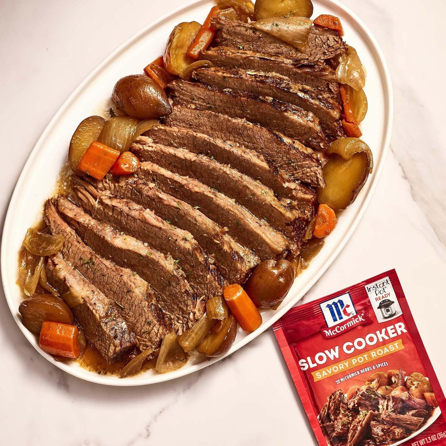 McCormick Slow Cooker Savory Pot Roast Seasoning Mix Pack of 4 – Thoughtful Housewarming and Hostess Gift