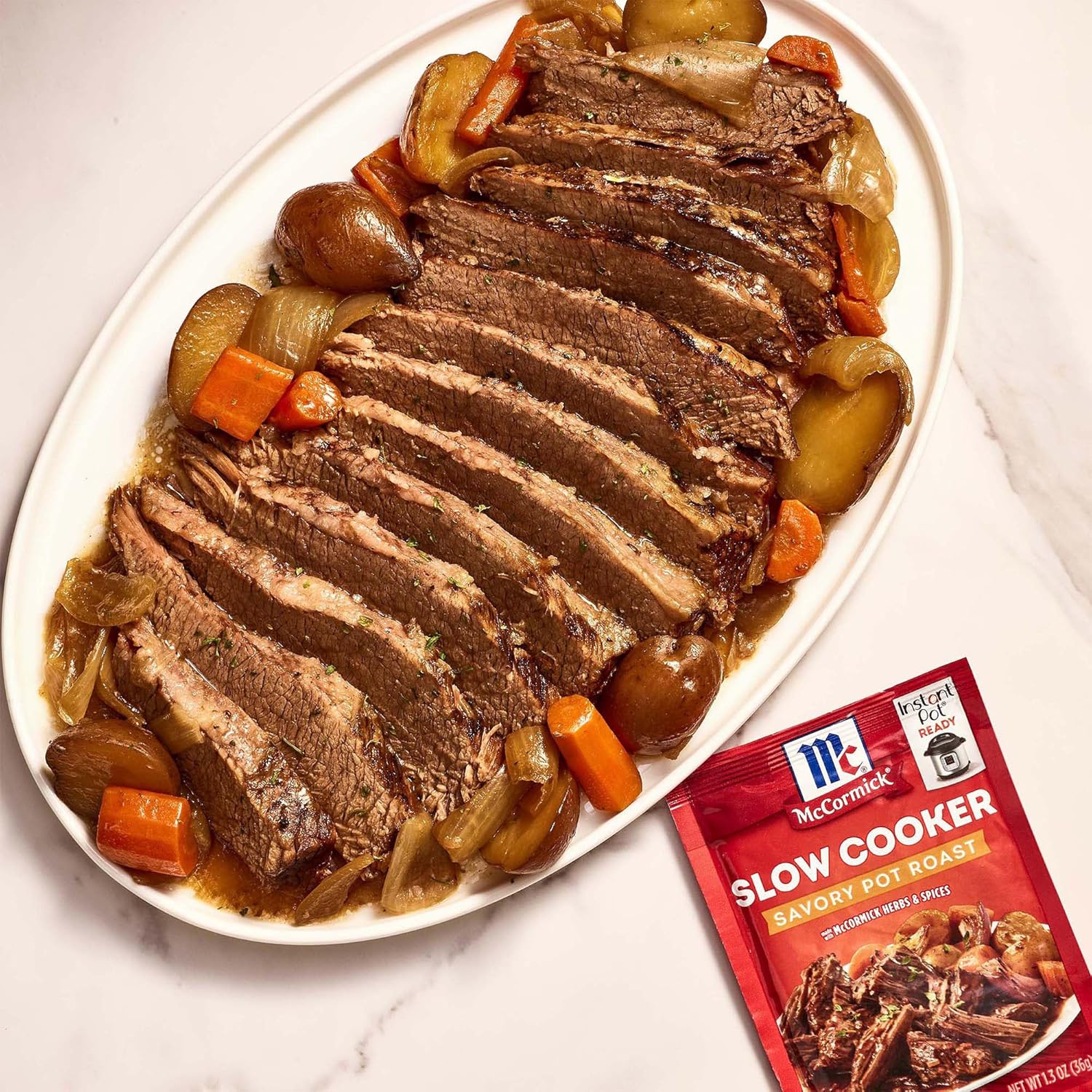 McCormick Slow Cooker Savory Pot Roast Seasoning Mix Pack of 4 – Thoughtful Housewarming and Hostess Gift