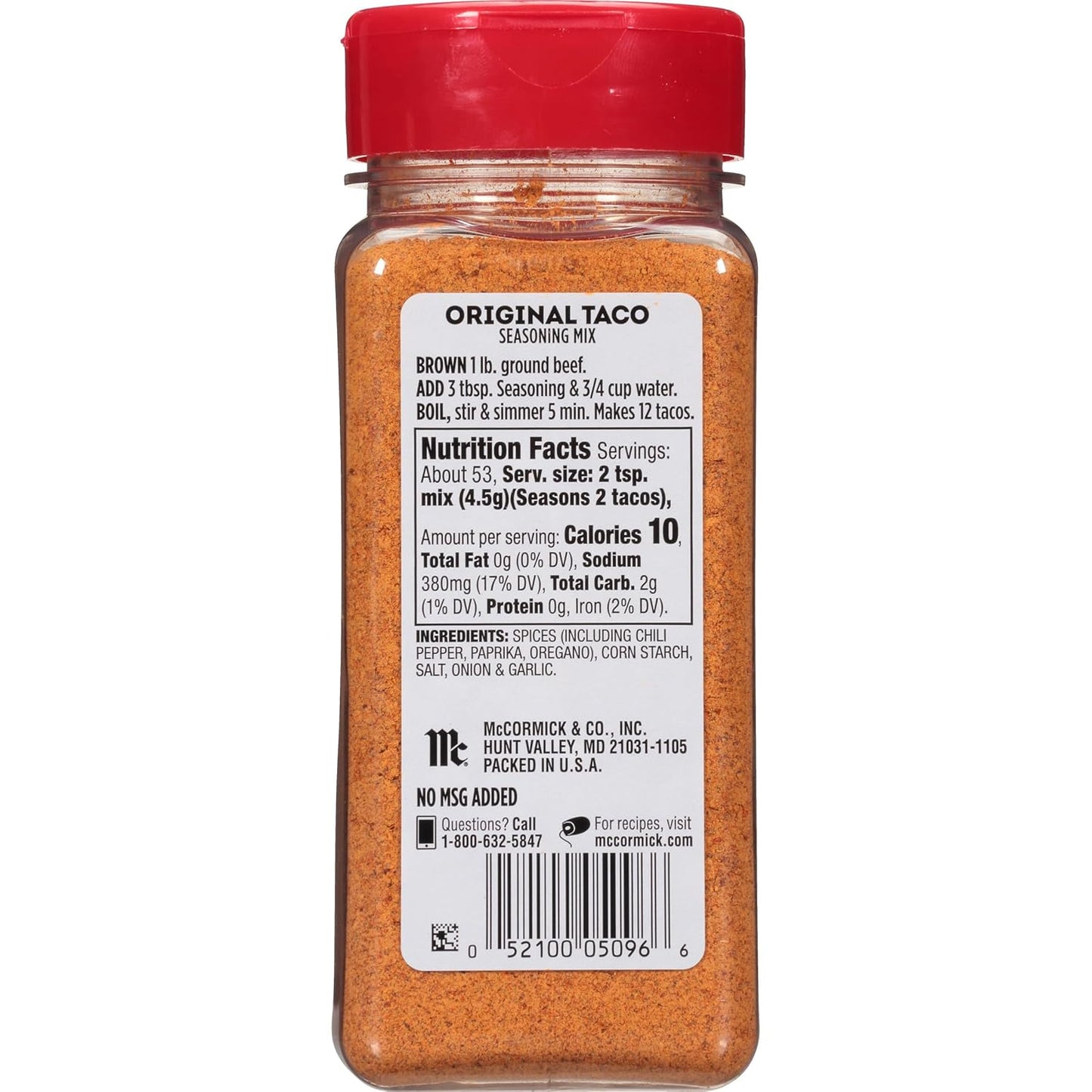 McCormick Taco Seasoning Mix – Housewarming Gift for New Home Cooks, Pantry-Friendly 8.5 oz Pouch
