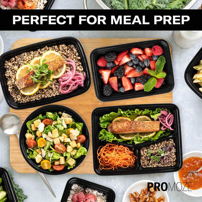 MealVault Pro – Less-Is-More Food Storage for Neutral Spaces, 50-Pack 28 oz BPA-Free Bento Box