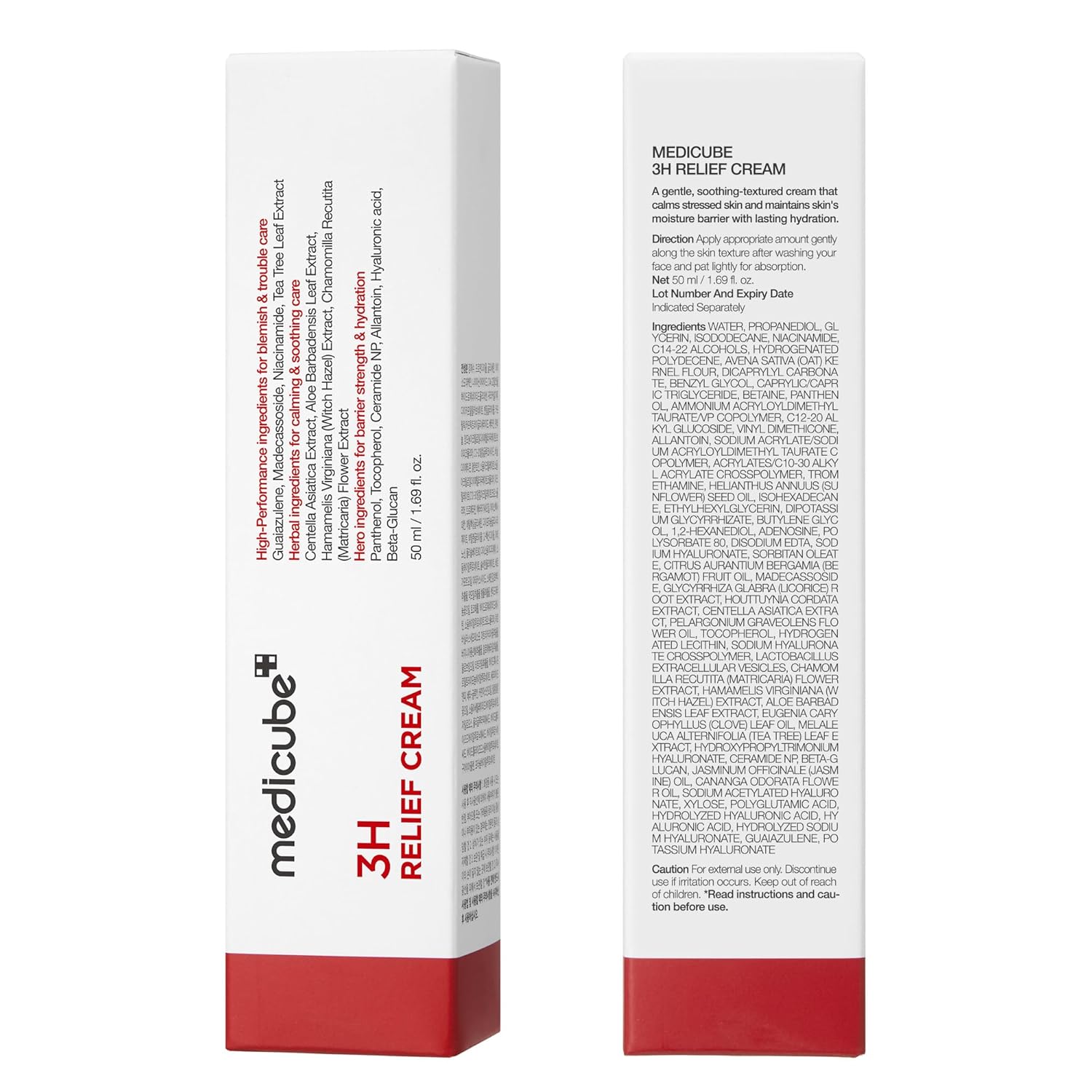 medicube 3H Daily Relief Cream | Family Bathroom Moisturizer for Teens and Young Adults | Low-Irritation Sensitive Skin Cream for Dorm and Shared Vanity