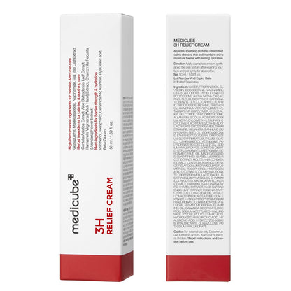 medicube 3H Daily Relief Cream | Family Bathroom Moisturizer for Teens and Young Adults | Low-Irritation Sensitive Skin Cream for Dorm and Shared Vanity