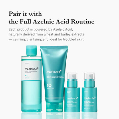 medicube Azelaic Acid Niacinamide Clarifying Toner – Fragrance-Free, Reactive-Skin Safe Toner for Sensitive Users