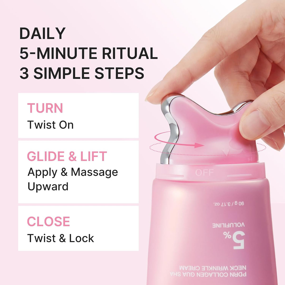 medicube PDRN Collagen Gua Sha Massager Cream – Refined Anti-Aging Ritual Crafted with Volufiline 5%