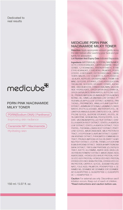 medicube PDRN Milky Toner – Thoughtful Birthday Gift for Her, K-Beauty Hydrating Set for the Skincare Lover